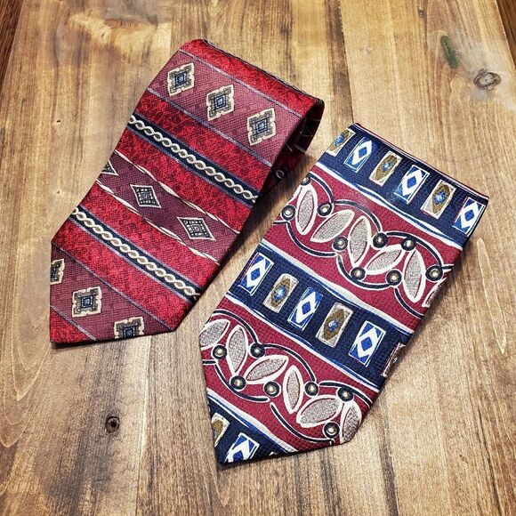 Domenico Franco Como 100% Italian Silk Neck Tie Bundle - Picture 2 of 7